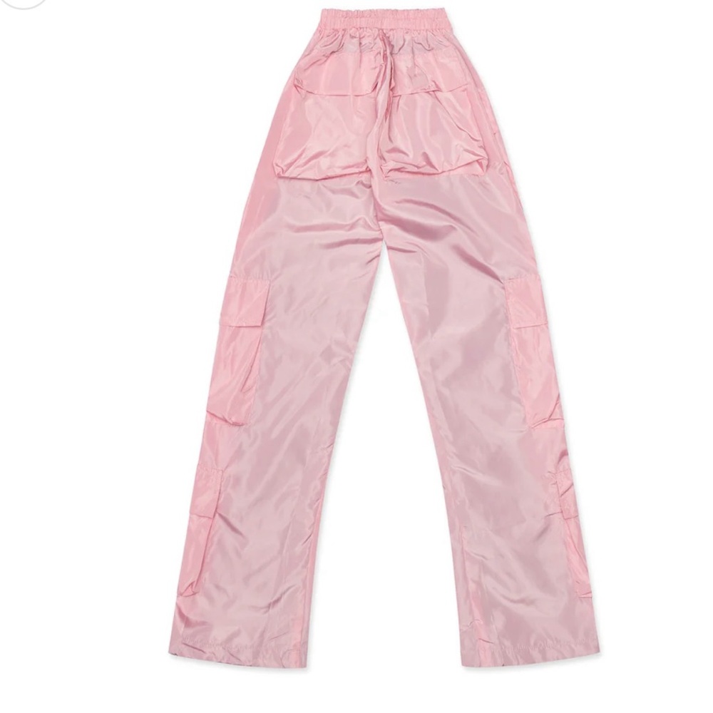 Varenne V cut rose pink cargo pants parachute waterproof size XL  NEW … - Picture 5 of 7